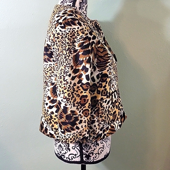 Ruby Rd Animal Print Faux Fur Jacket - Picture 3 of 8